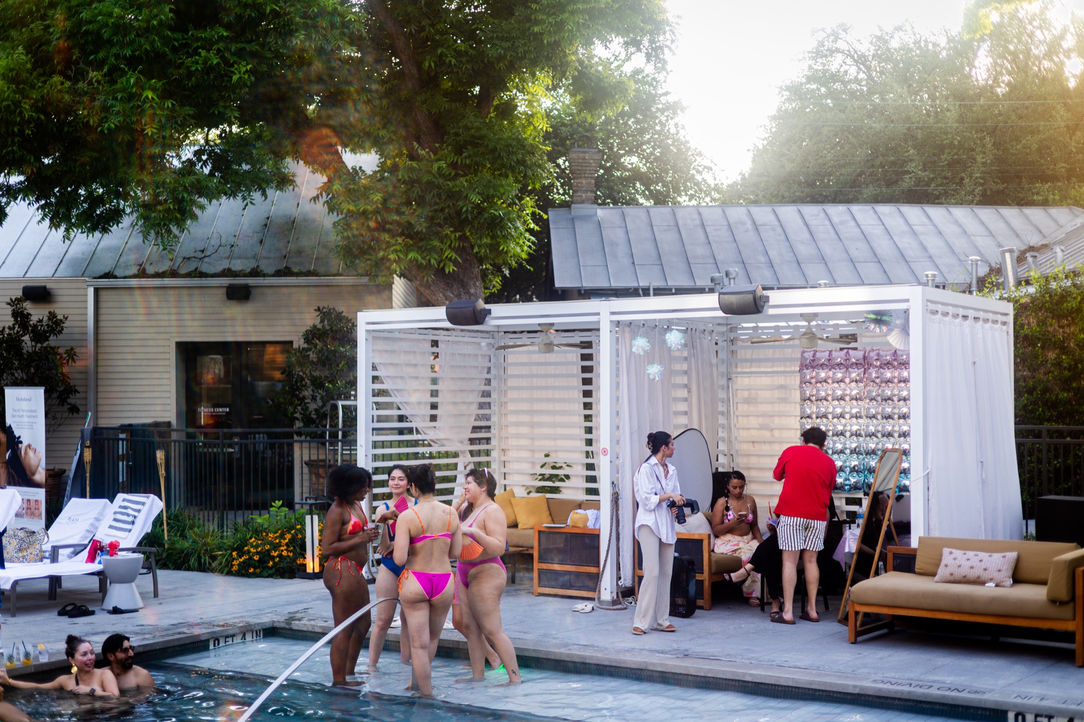 Anaqua Villa Nights poolside event atmosphere